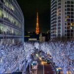 A view of a city at night with a lot of lights