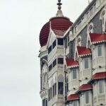 Close-up of the iconic Taj Mahal Palace in Mumbai, highlighting its grandeur and architecture.