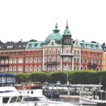 red and green concrete building