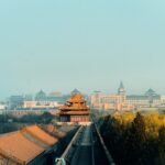 a city with a large pagoda